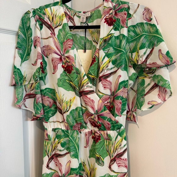 NWT Eliane Rose tropical maxi high low dress - Picture 4 of 11